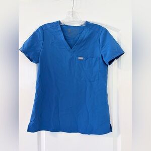Figs Caterina One Pocket Scrub Top - Royal Blue